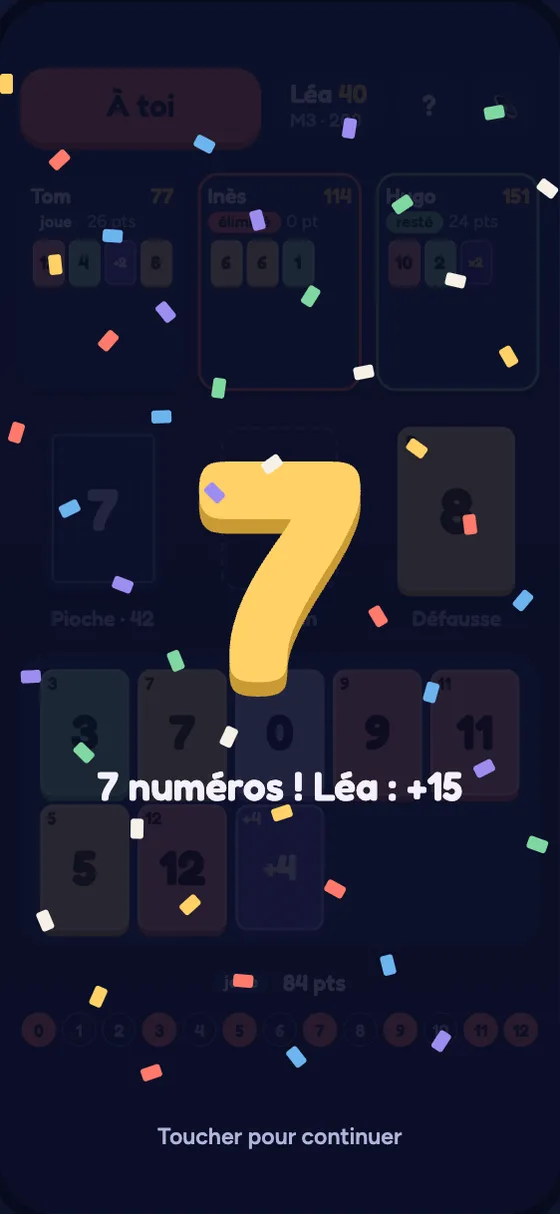 Sept numéros différents : le moment bonus du 7